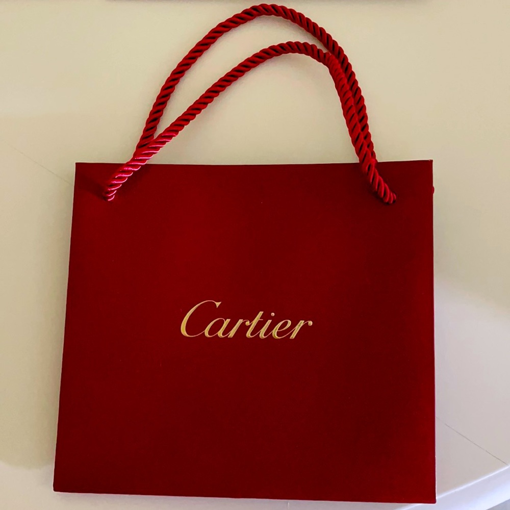 Cartier small shopping bag 7”x7 3/4”